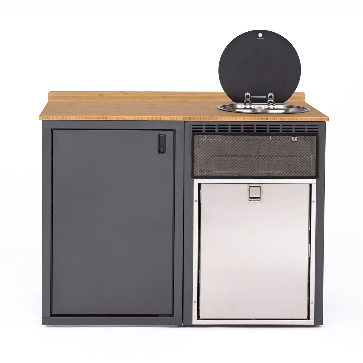 RB Components 48in Galley - Isotherm 85 Fridge Base Cabinet