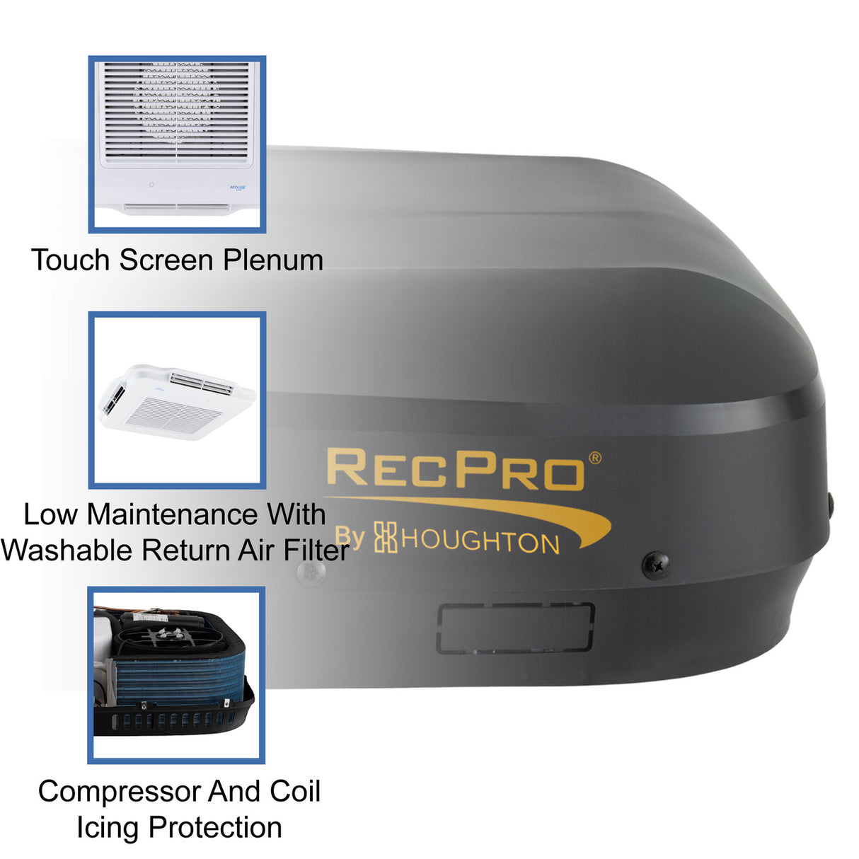 RecPro 48V Air Conditioner with Heat Pump - 9500 BTU