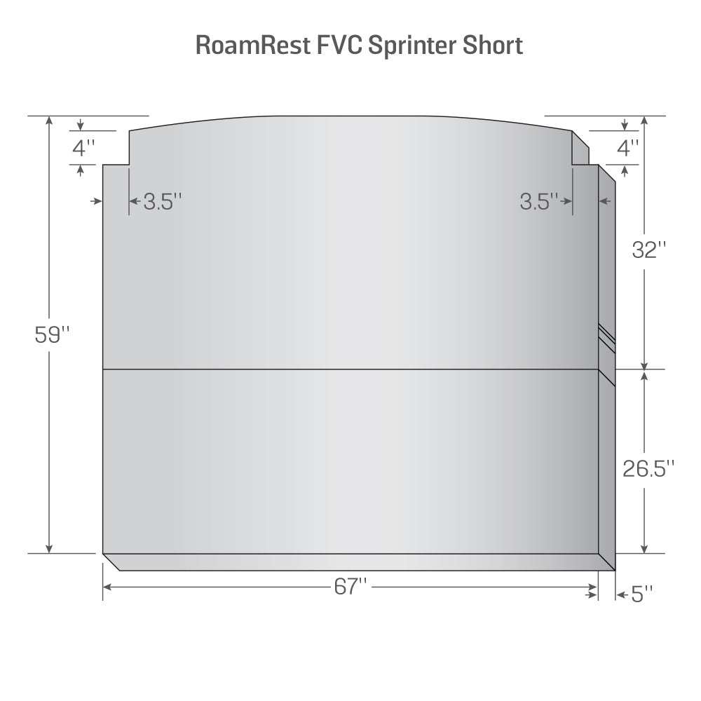 RoamRest Flatline Van Co. Foldable Van Mattress – Compatible Replacement
