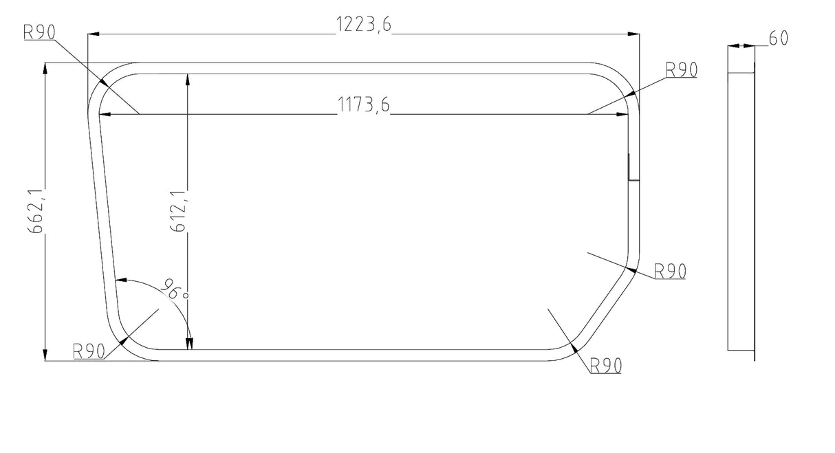 VWD 2007+ Mercedes Sprinter Passenger Side Sliding Door - Interior Beauty Trim Ring (144"/170"/170"EXT) (SR101-BR)