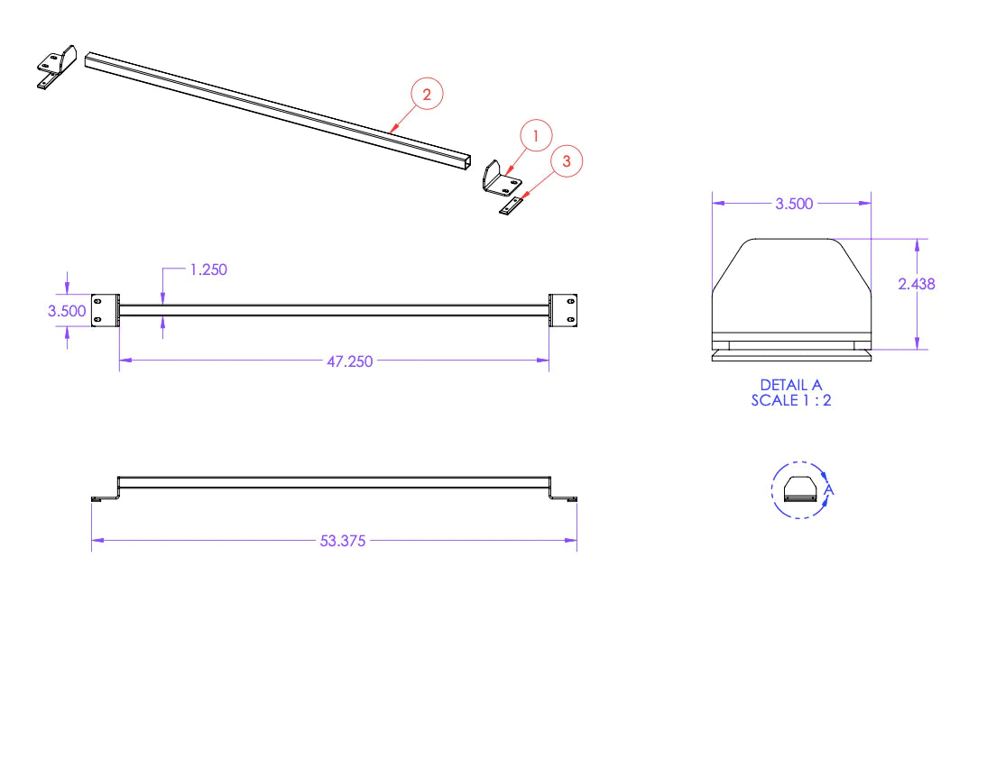 Van Wife Components 2007+ Mercedes Sprinter Solar Bar