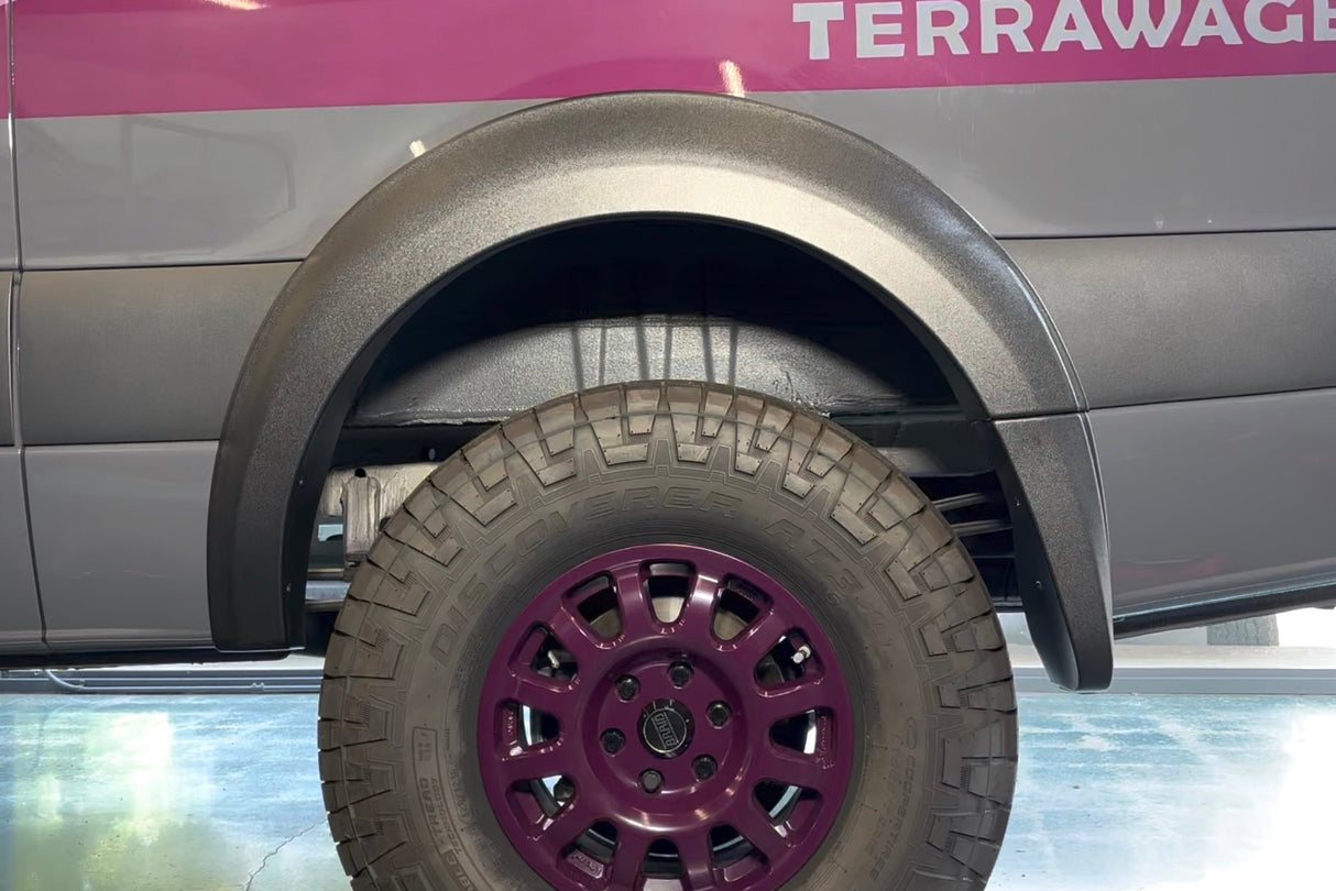 Terrawagen Desert Defender Classic Fender Flares – Rounded Rear Arch, Single Cut Install for 2019–2025 Sprinter