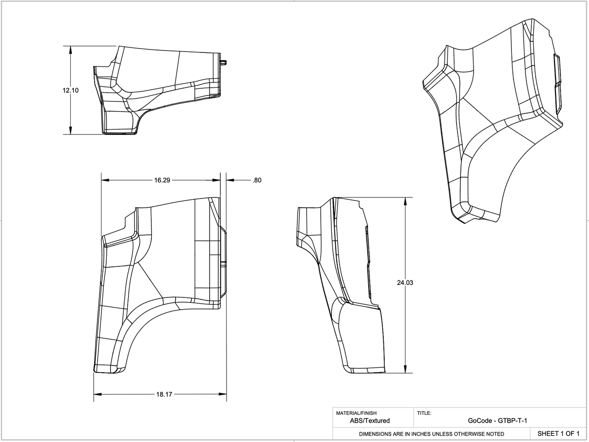 GoCode 2015+ Ford Transit High Roof B Pillar Blob Covers
