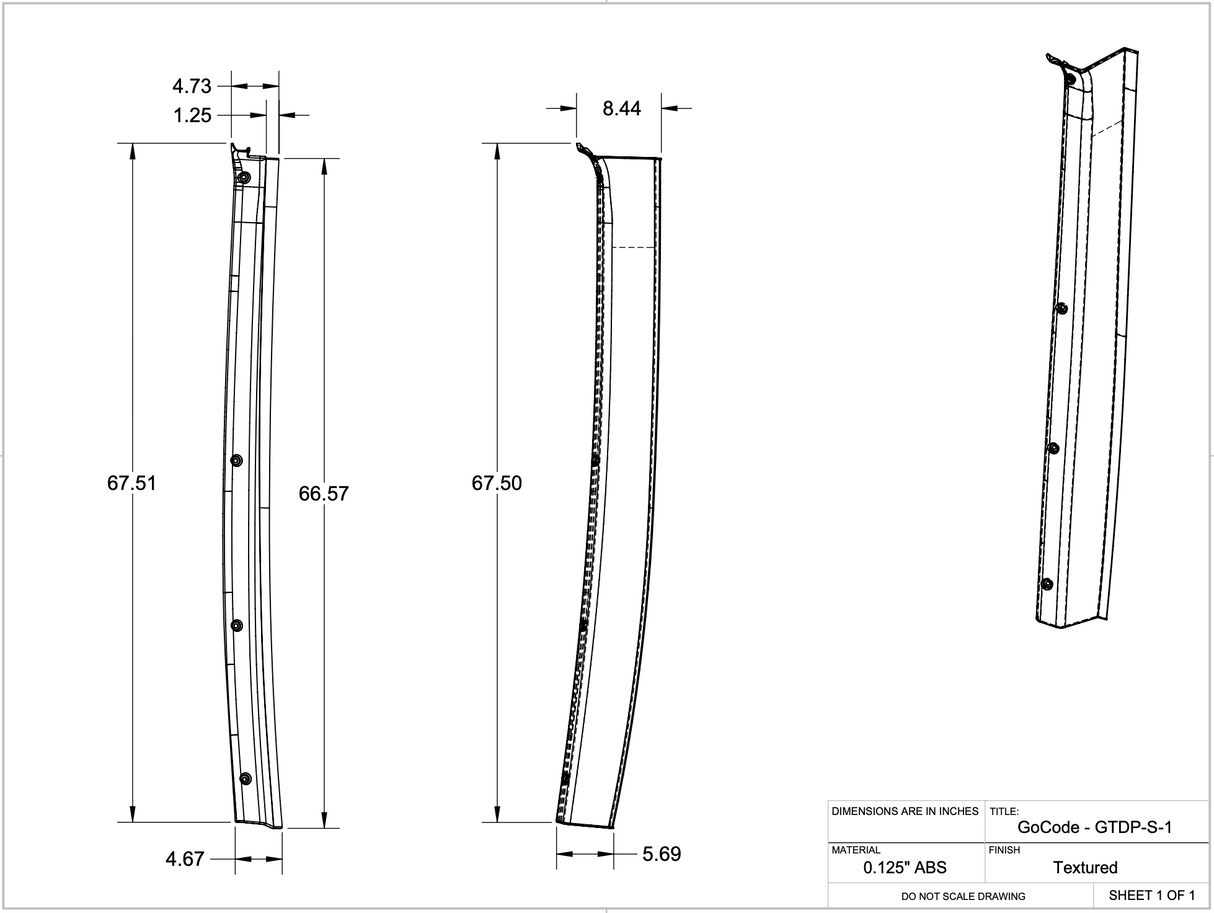 GoCode Mercedes Sprinter D-Pillar Trim Kit (Rear Door Threshold)