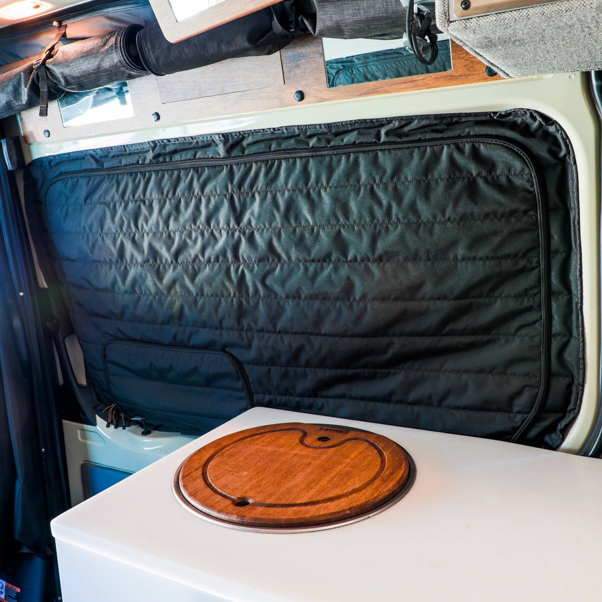 Canyon Adventure Vans CLIMA-SHADE Insulated Sliding Door Window Cover for Storyteller Overland Mode