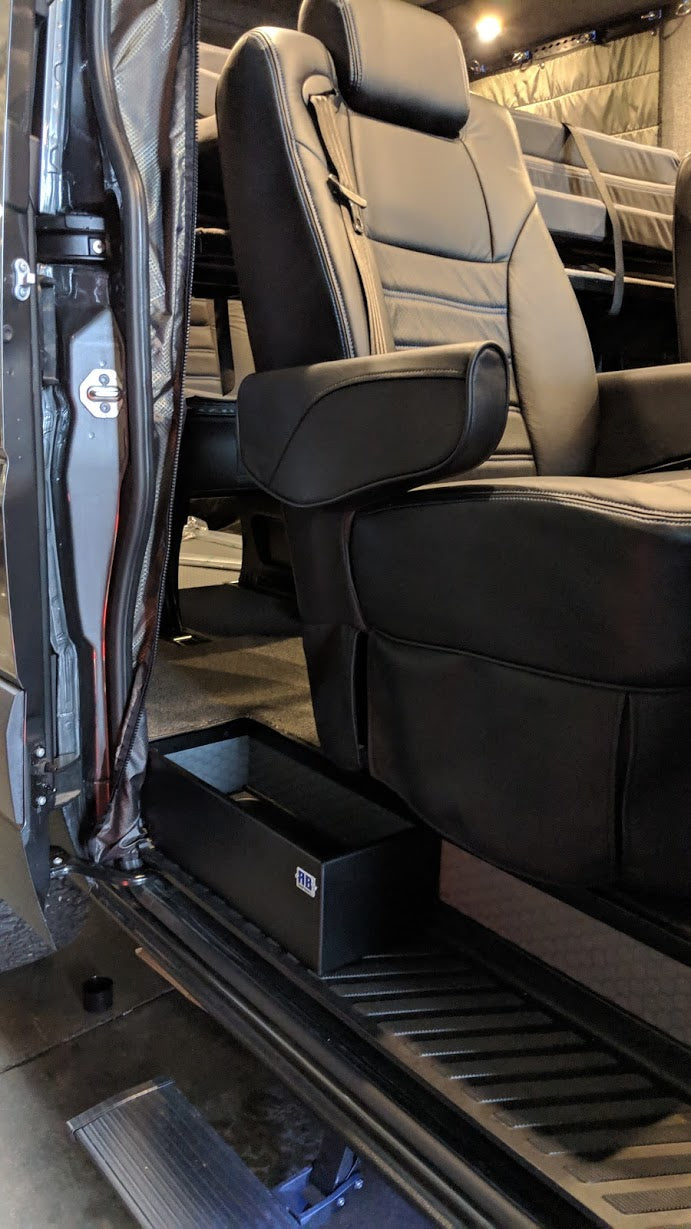 RB Components 2007+ Sprinter Van Sliding Door Step Retainer Box - Upgraded floor