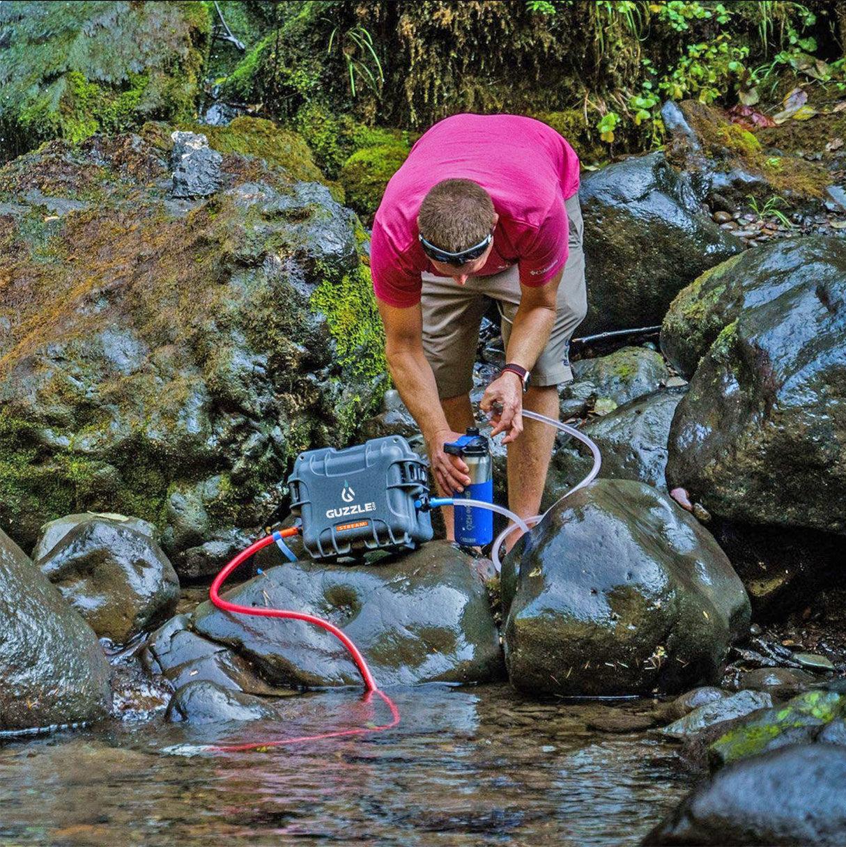 Guzzle H2O Stream - Portable Water Filtration & Purification System