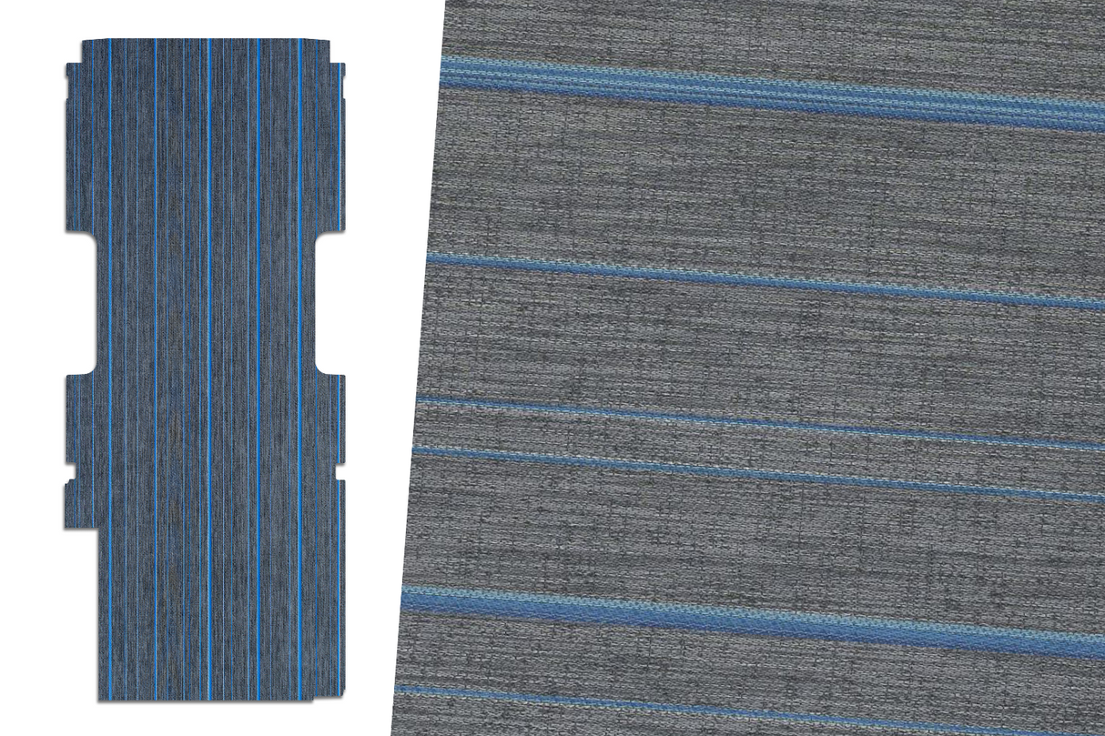 2tec2/Lonseal Pre-cut Van Flooring 2015+ Ford Transit 148 Dual (Moonless Night Blue) - Campervan HQ