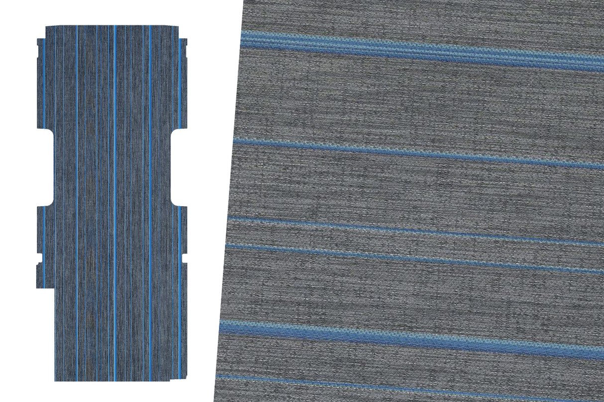 2tec2/Lonseal Pre-cut Van Flooring 2015+ Ford Transit 148 EL (Moonless Night Blue) - Campervan HQ