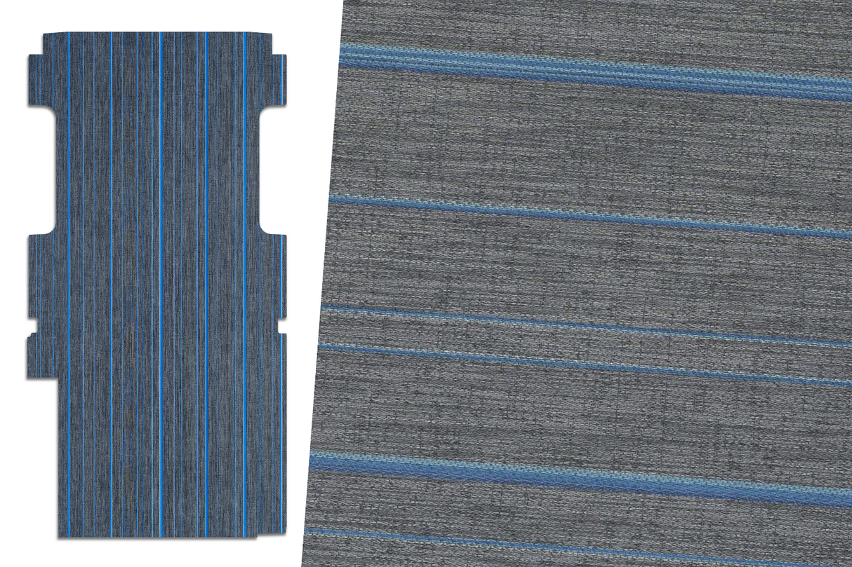 2tec2/Lonseal Pre-cut Van Flooring 2015+ Ford Transit 148'' (Moonless Night Blue) - Campervan HQ