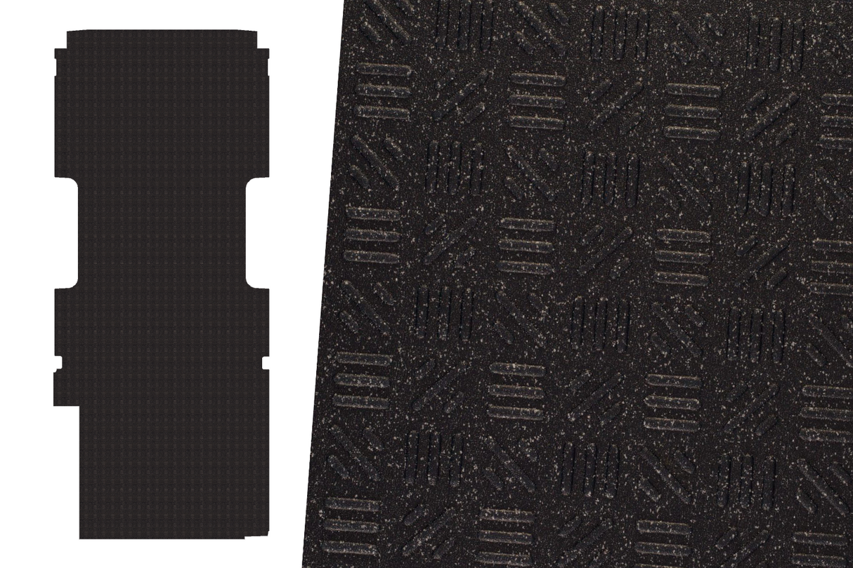 2tec2/Lonseal Pre-cut Van Flooring 2015+ Ford Transit 148 EL (Smokey Black) - Campervan HQ