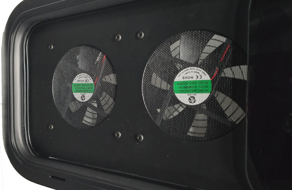 VWD Dual Fan Half-Slider Driver Side Bunk Window (VW3310LF)