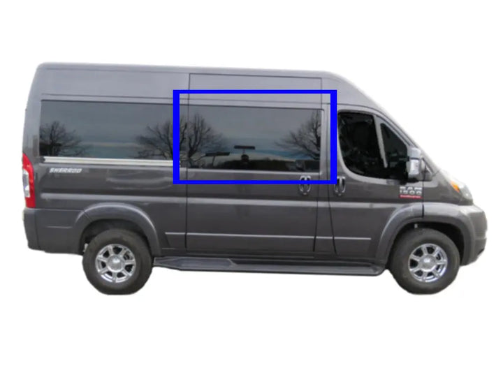 VWD Ram ProMaster Van Fixed Window 2014+ Passenger & Driver Side Sliding Door (DTRAM004)_Passenger Side - Campervan HQ