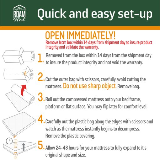 RoamRest Flatline Van Co. Foldable Van Mattress – Compatible Replacement