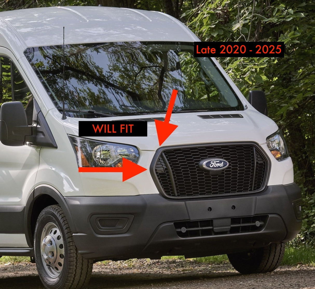 Terrawagen Aero Hood Spoiler for Ford Transit 2021+ – Paint Protection and Debris Deflection