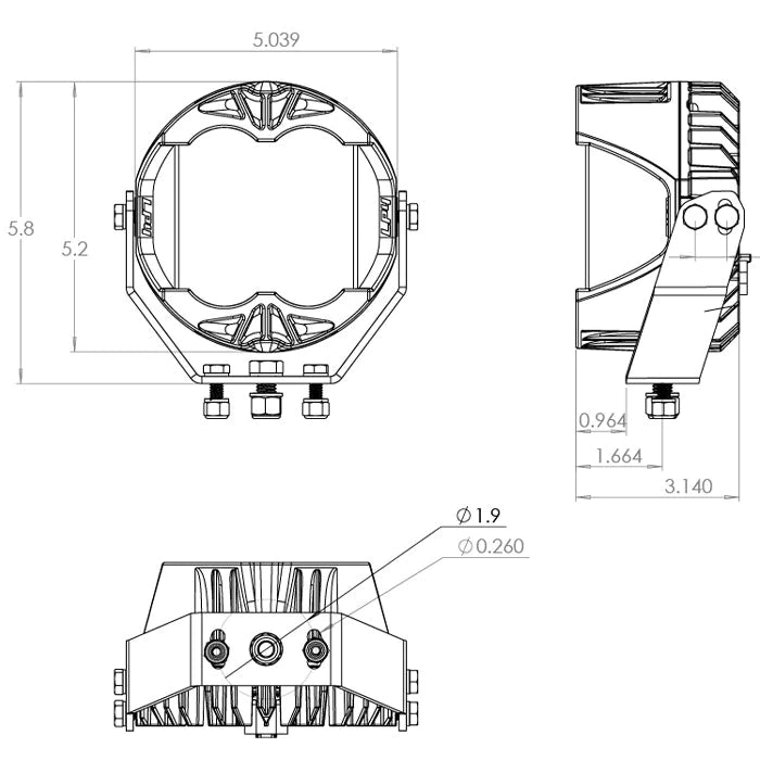 Baja Designs LP4 Pro LED Auxiliary Light Pod (Diagram) - Campervan HQ