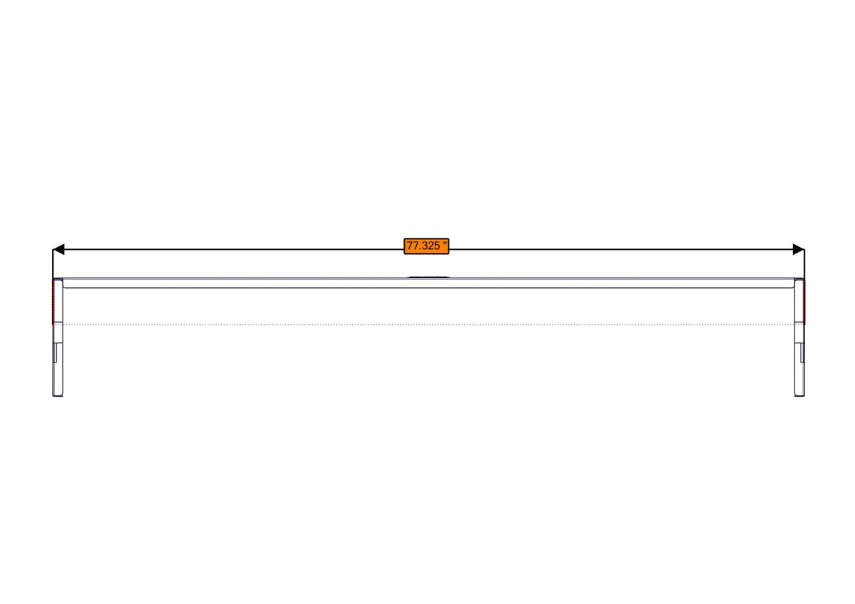 RB Components Sofa Storage Box, 76", Shallow