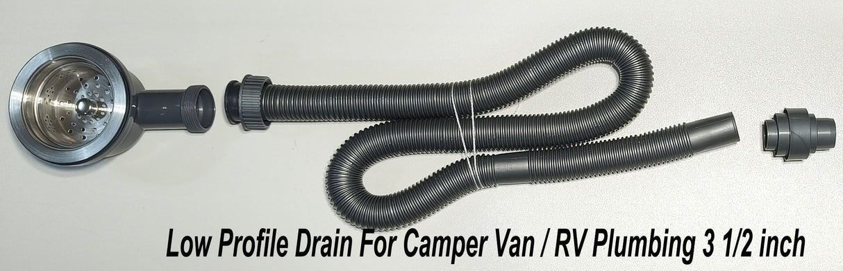 Tec Vanlife Low Profile Drain For Camper Van / RV Plumbing 3 1/2 inch