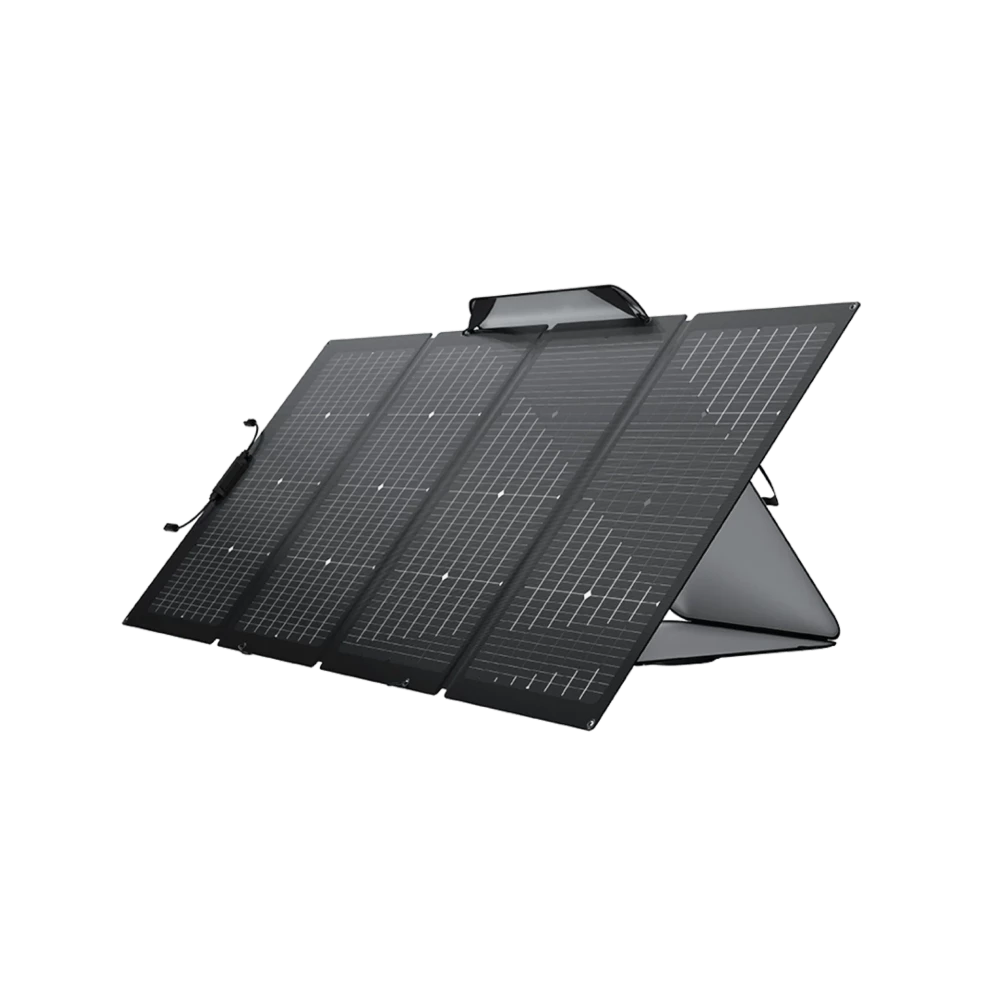 EcoFlow 220W Portable Solar Panel (Angle-Right) - Campervan HQ