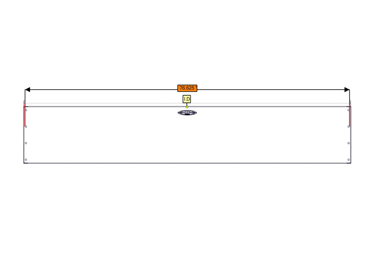 RB Components Sofa Storage Box, 76", Deep