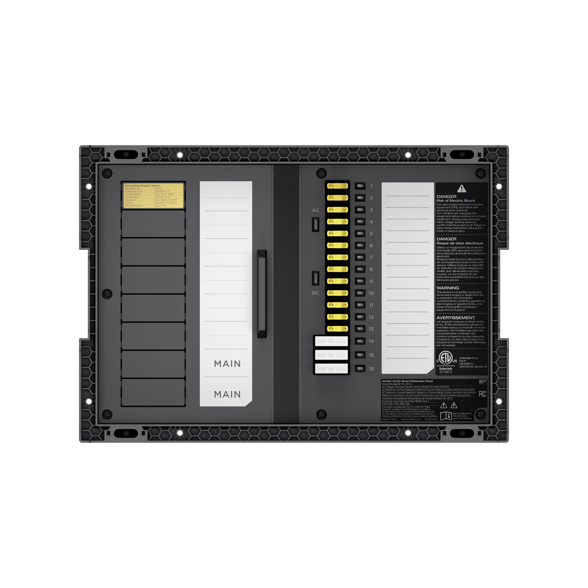 ecoflow 5kva 50A ac/dc smart distribution panel