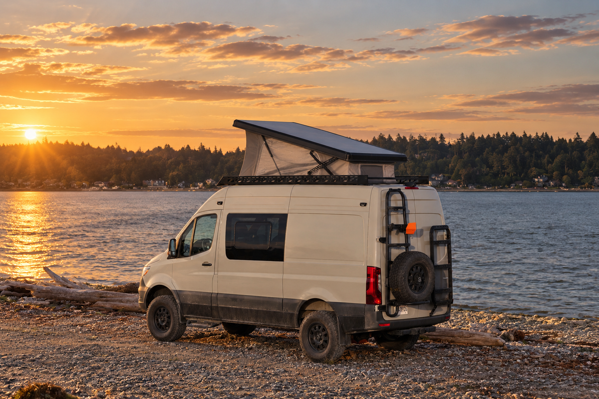 RoamlabX Carbon Fiber Roof Top Tent - 2007+ Mercedes Sprinter 144"
