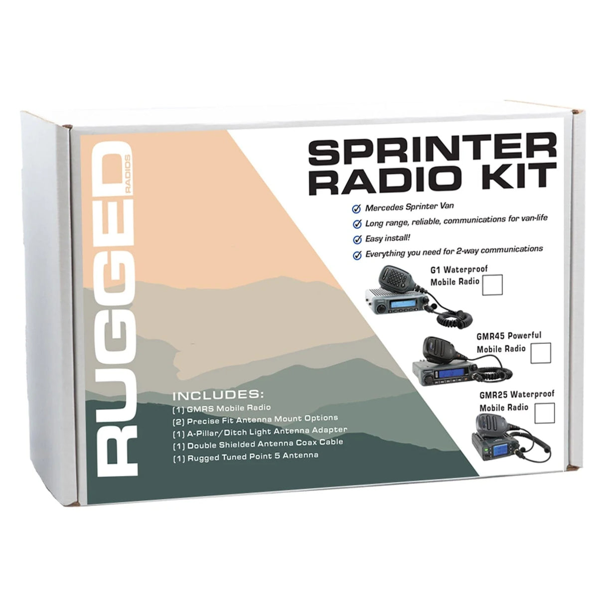 Rugged Radios 2007+ Mercedes Sprinter Radio Kit - G1 41 Waterproof Mobile Radio (25 Watt)