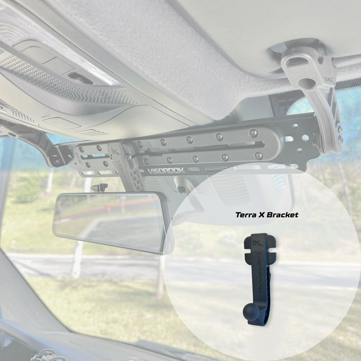 TERRA X WOLFBOX Dash Cam Visordok Track Mounting Kit