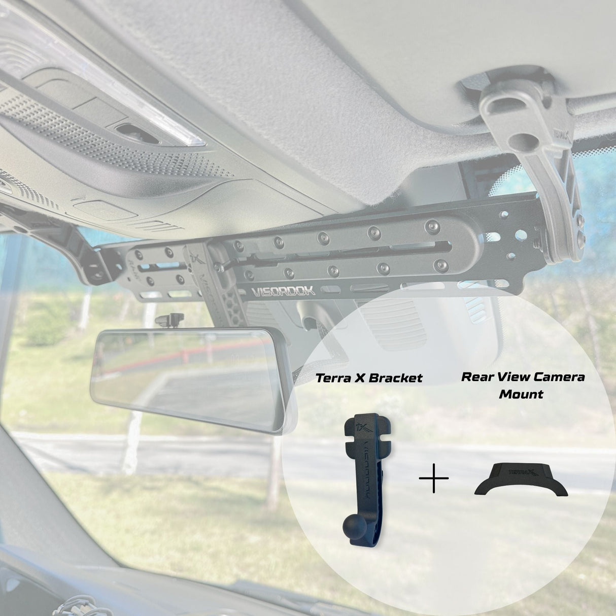 TERRA X WOLFBOX Dash Cam Visordok Track Mounting Kit