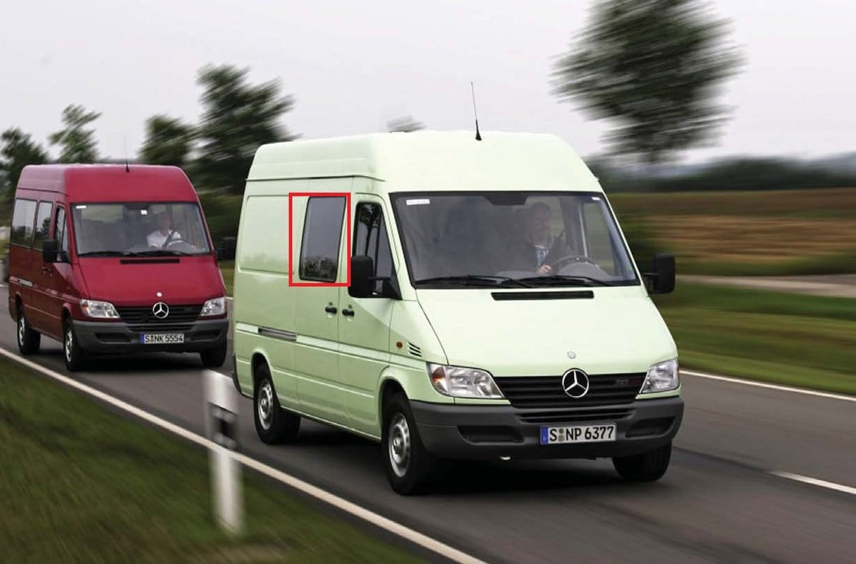 Mercedes Sprinter (2002-2006) Passenger Sliding Door Window ( In Use ) - Campervan HQ