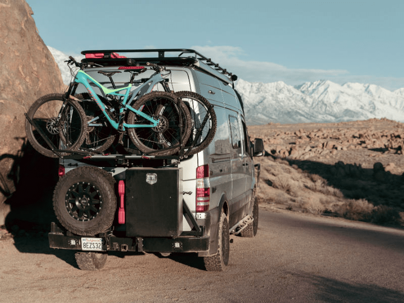 Mercedes Sprinter (2007+) Rear Bumper With Swing Arms ( Rear Vew with Bikes) - Campervan HQ