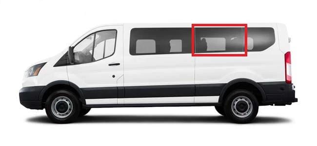 Ford Transit 2015+ Driver Side Middle Fixed Window (Low Roof) - Campervan HQ