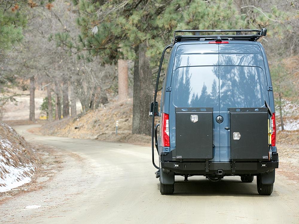 Mercedes Sprinter Slimline Rear Bumper (2019+)( Back View From a Distance)- Campervan HQ