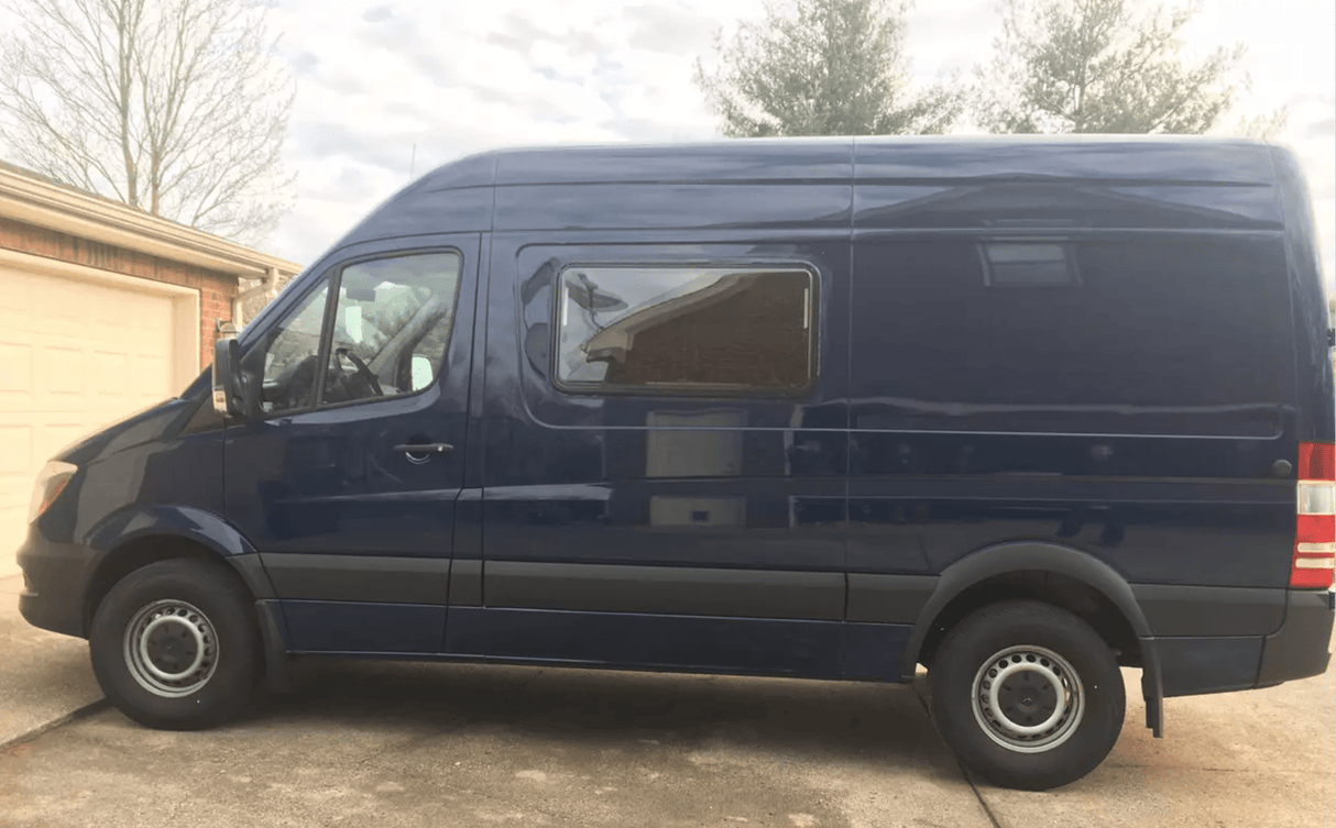 Arctic Tern Double-Pane RV Window (550x1100mm) on Sprinter 144"WB Van - Campervan HQ