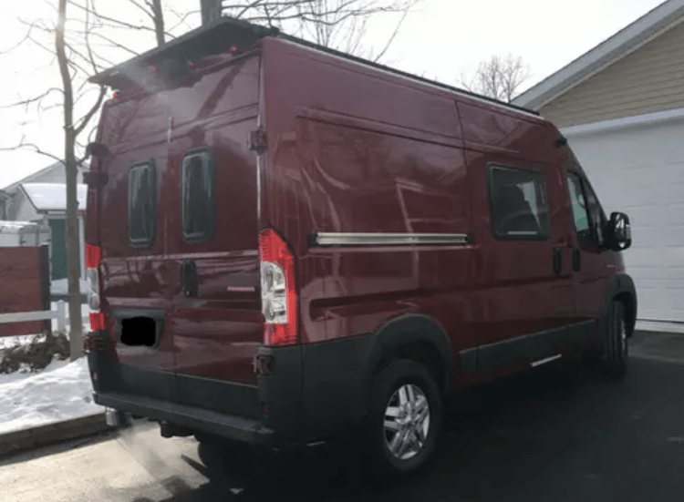 550x900mm Arctic Tern Window on Ram promaster Passenger Side Sliding Door - Campervan HQ