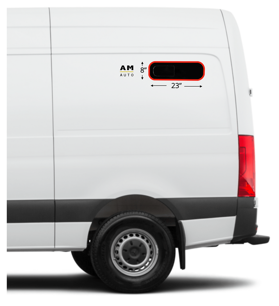 Van Essential AM Auto Bunk Slider Window Covers (23x8)_Position - Campervan HQ