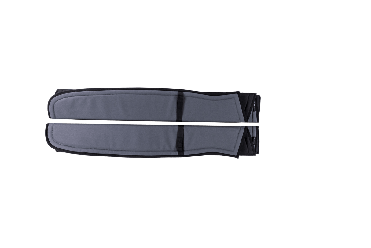 Van Essential Ram ProMaster Front Door Window Covers (Pair)_Charcoal Gray Rolled - Campervan HQ