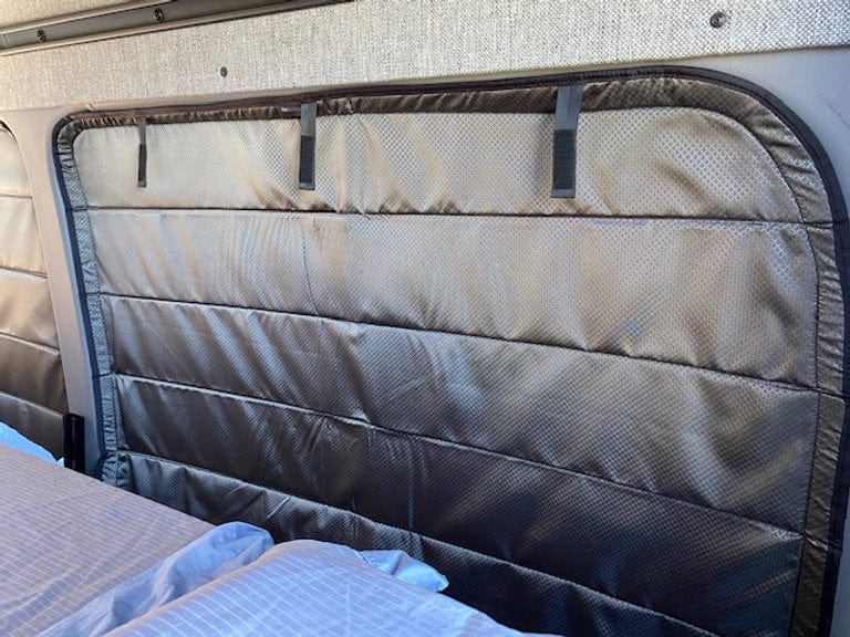 Van Essential Mercedes Sprinter Side Window Covers (Driver Side_Interior View) - Campervan HQ