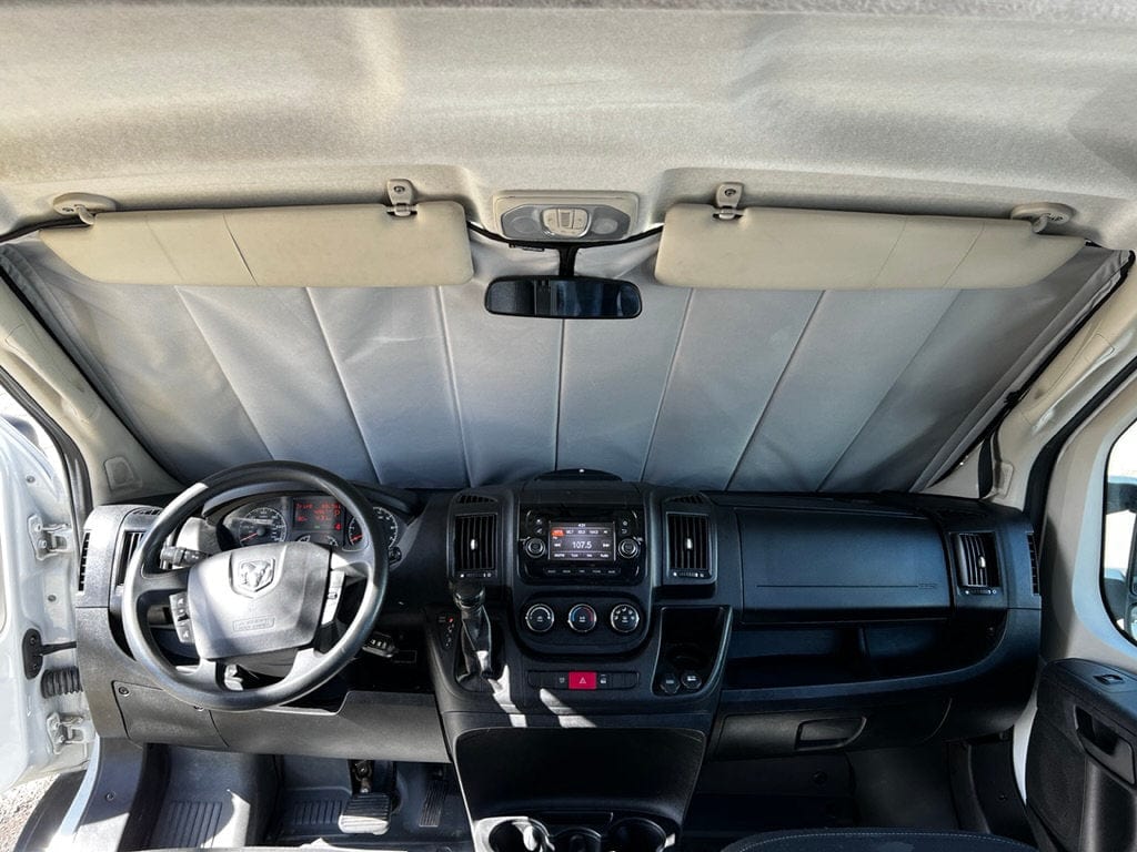 Van Essential Ram Promaster Windshield Cover (Installed) - Campervan HQ) -
