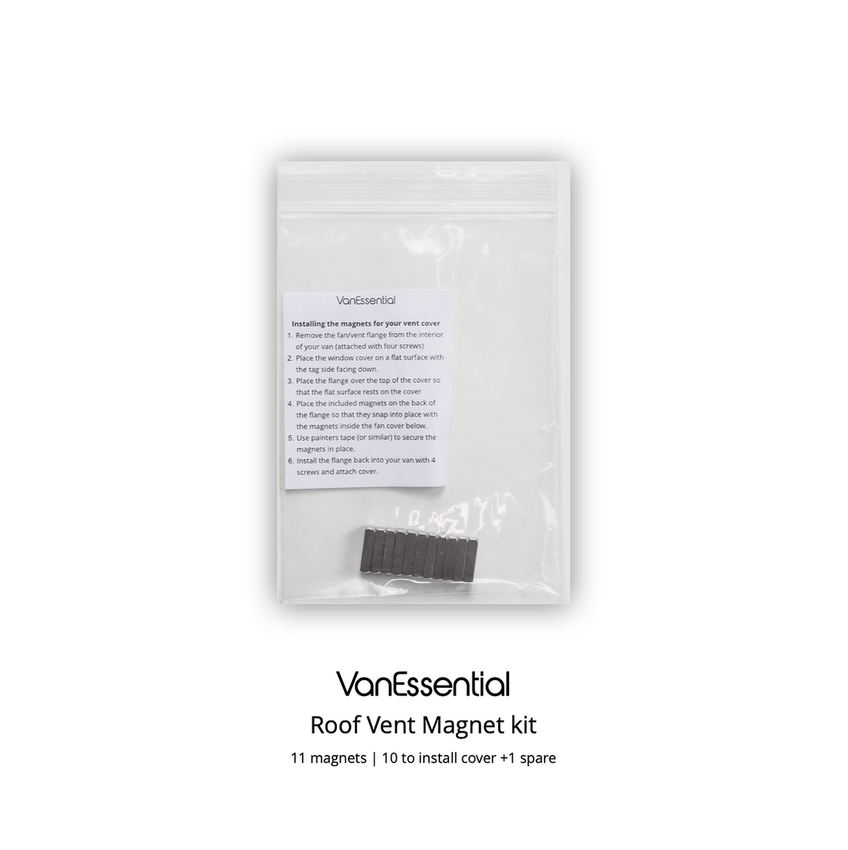 Van Essential Roof Vent Cover 16.5 x 16.5 for MaxxAir/Fantastic Fans (Magnet Kit) - Campervan HQ