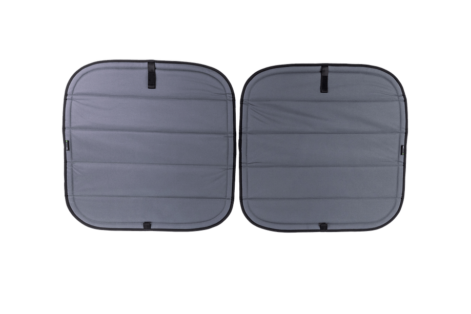 Van Essential Ram ProMaster Rear Door Window Covers (Pair)_Charcoal Gray Color - Campervan HQ