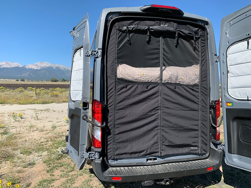 Van Essential Ford Transit Rear Door Bug Screen (Front View) - Campervan HQ