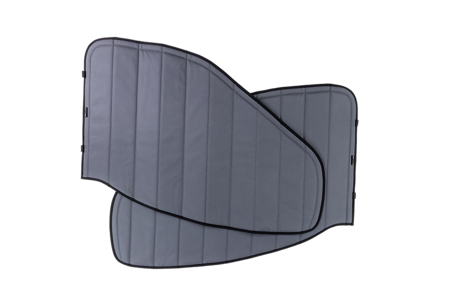 Van Essential Ford Transit Front Door Window Covers (Pair)_Charcoal Gray Color - Campervan HQ