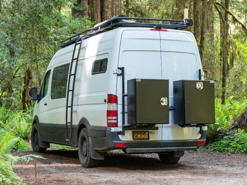 Mercedes Sprinter (2007-2018) Rear Door Tire and Box Carrier ( Box Racks ) - Campervan HQ