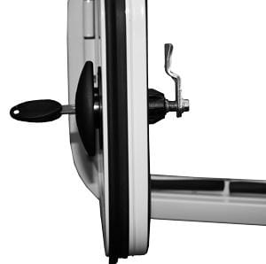 Arctic Tern Cargo Doors 300 x 300 (Lock Close Up) - Campervan HQ