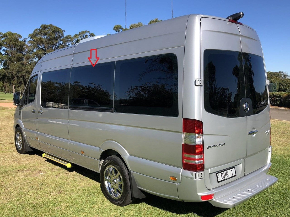 Mercedes Sprinter (2007+) Driver Side Middle Window (BSD)_Side View - Campervan HQ