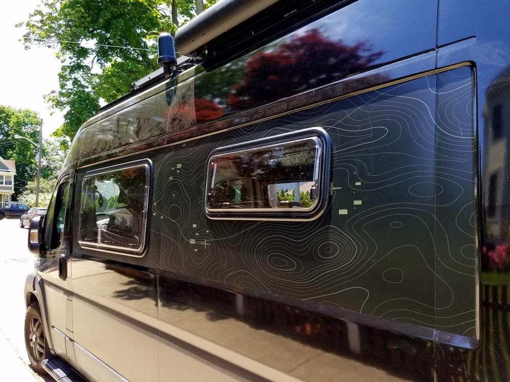 Arctic Tern Double-Pane RV Window (300x700mm) on Ram Promaster Van - Campervan HQ