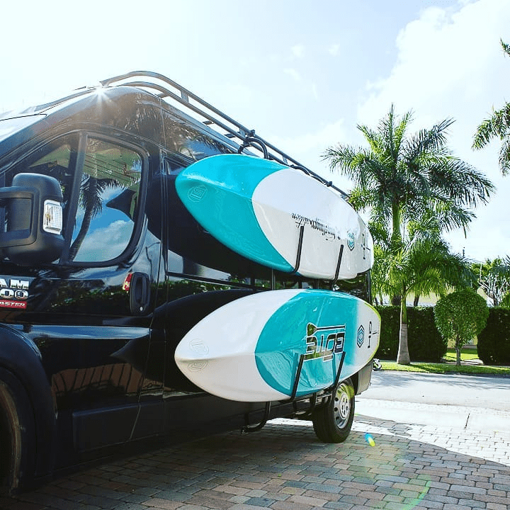 Aluminess Ram promaster with Surf Poles and Surf Hooks - Campervan HQ