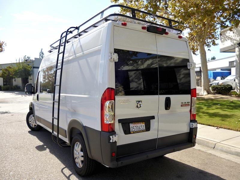 Aluminess Ram Promaster Side Ladder (Driver Side View) - Campervan HQ