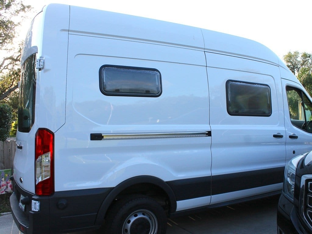 Arctic Tern Double-Pane RV Windows (300x700mm & 450x900mm) on Ford Transit Van - Campervan HQ